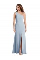Light Sky Blue Stretch Crepe One Shoulder Long Sleeveless Formal Evening Gown / Prom Dress / Bridesmaid Dress Southampton