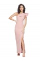 Mauve Stretch Crepe One Shoulder Long Sleeveless Formal Evening Gown / Prom Dress / Bridesmaid Dress Southampton