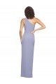 Smoke Blue Stretch Crepe One Shoulder Long Sleeveless Formal Evening Gown / Prom Dress / Bridesmaid Dress Southampton