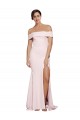 Low Back Stretch Crepe Square Neck Sweep Train Sleeveless Formal Evening Gown / Prom Dress / Bridesmaid Dress Southampton