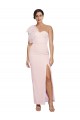 Low Back Stretch Crepe One Shoulder Long Sleeveless Formal Evening Gown / Prom Dress / Bridesmaid Dress Southampton