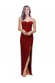 Low Back Stretch Crepe Sweetheart Long Sleeveless Bridesmaid Dress / Evening Dress Southampton