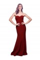 Low Back Burgundy Stretch Crepe Sweetheart Long Sleeveless Formal Evening Gown / Prom Dress / Bridesmaid Dress Southampton