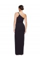 Black Stretch Crepe One Shoulder Long Sleeveless Formal Evening Gown / Prom Dress / Bridesmaid Dress Southampton