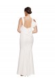 Low Back Ivory Stretch Crepe Square Neck Long Sleeveless Formal Evening Gown / Prom Dress / Bridesmaid Dress Southampton