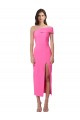 Stretch Crepe One Shoulder Midi Length Sleeveless Evening Gown / Prom Dress / Bridesmaid Dress Southampton