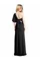 Stretch Crepe One Shoulder Long Flutter Sleeves Formal Evening Gown / Prom Dress / Bridesmaid Dress Southampton
