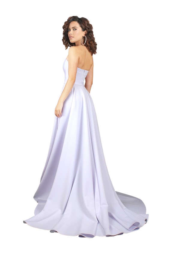 Stretch Crepe Sweetheart Long Sleeveless Beach Wedding Dress Southampton
