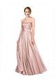 Low Back Stretch Satin Sweetheart Long Sleeveless Black Tie Evening Gown / Prom Dress / Bridesmaid Dress Southampton