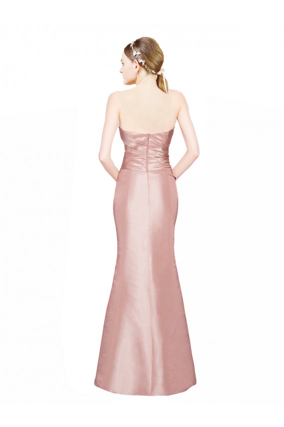 Low Back Stretch Satin Sweetheart Long Sleeveless Formal Evening Gown / Prom Dress / Bridesmaid Dress Southampton