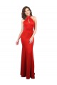 Keyhole Back Stretch Satin Halter Neck Long Sleeveless Formal Evening Gown / Prom Dress / Bridesmaid Dress Southampton