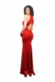Keyhole Back Stretch Satin Halter Neck Long Sleeveless Formal Evening Gown / Prom Dress / Bridesmaid Dress Southampton