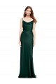 V-Back Stretch Satin Cowl Neck Long Sleeveless Black Tie Evening Gown / Prom Dress / Bridesmaid Dress Southampton