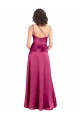 Open Back Fuchsia Stretch Satin One Shoulder Long Sleeveless Formal Evening Gown / Prom Dress / Bridesmaid Dress Southampton