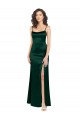 Open Back Hunter Stretch Satin Scoop Neck Long Sleeveless Formal Evening Gown / Prom Dress / Bridesmaid Dress Southampton