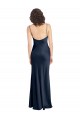 Open Back Stretch Satin Cowl Neck Long Sleeveless Black Tie Evening Gown / Prom Dress / Bridesmaid Dress Southampton