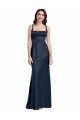 Low Back Stretch Satin Square Neck Long Sleeveless Formal Evening Gown / Prom Dress / Bridesmaid Dress Southampton