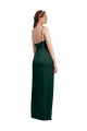 Low Back Stretch Satin Spaghetti Straps Long Sleeveless Formal Evening Gown / Prom Dress / Bridesmaid Dress Southampton