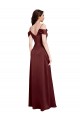 Stretch Satin Off the Shoulder Long Sleeveless Formal Dress / Bridesmaid Dress Southampton