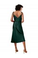 Stretch Satin Cowl Neck Midi Length Sleeveless Black Tie Evening Gown / Prom Dress / Bridesmaid Dress Southampton