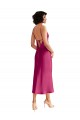 Low Back Stretch Satin V-Neck Midi Length Sleeveless Formal Evening Gown / Prom Dress / Bridesmaid Dress Southampton
