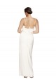 Low Back Ivory Stretch Satin Halter Neck Long Sleeveless Formal Evening Gown / Prom Dress / Bridesmaid Dress Southampton