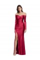 Stretch Satin Sweetheart Long Long Sleeves Formal Evening Gown / Prom Dress / Bridesmaid Dress Southampton