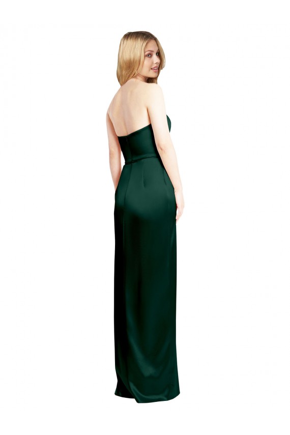 Stretch Satin Scoop Neck Long Sleeveless Formal Evening Gown / Prom Dress / Bridesmaid Dress Southampton