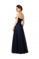 Dark Navy Tulle Sweetheart Long Sleeveless Bridesmaid Gown Southampton