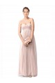 Vintage Rose Tulle Sweetheart Long Cap Sleeves Bridesmaid Dress Southampton