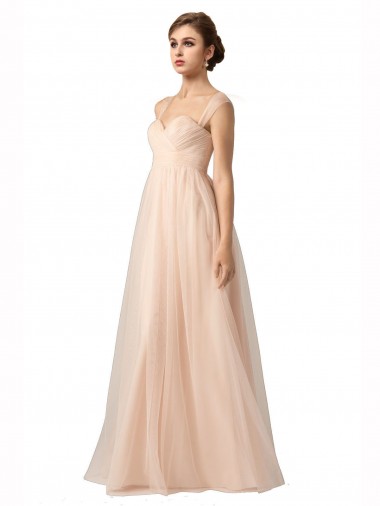 Tulle Sweetheart Long Sleeveless Bridesmaid Evening Gowns Southampton
