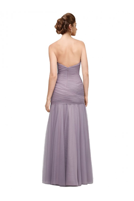 Heather Tulle Sweetheart Long Sleeveless Bridesmaid Dress Southampton
