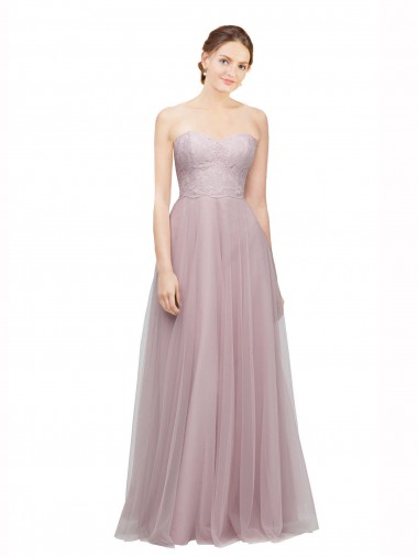 Tulle & Lace Sweetheart Long Sleeveless Bridesmaid Dress / Evening Dress Southampton