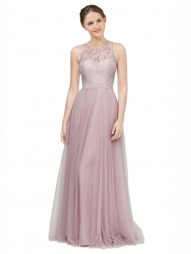 Tulle & Lace Sweetheart Long Sleeveless Bridesmaid Dress Southampton