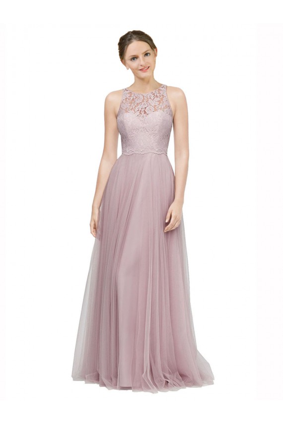 Tulle & Lace Sweetheart Long Sleeveless Bridesmaid Dress Southampton