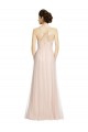 Pink Tulle Spaghetti Straps Long Sleeveless Bridesmaid Dress Southampton