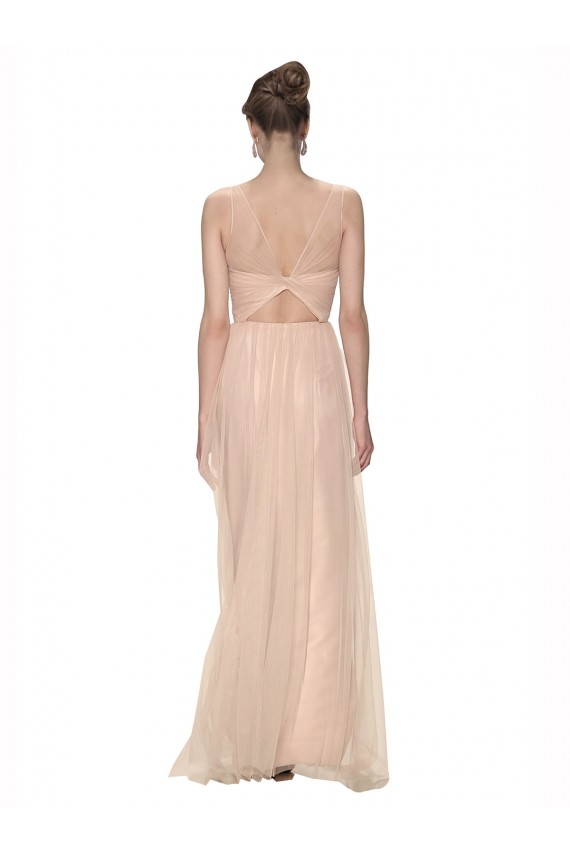 Tulle Illusion Neck Long Sleeveless Bridesmaid Dress Southampton