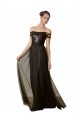 Tulle & Sequin Off the Shoulder Long Sleeveless Bridesmaid Dress Southampton