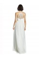 White Tulle Halter Neck Long Sleeveless Bridesmaid Dress Southampton