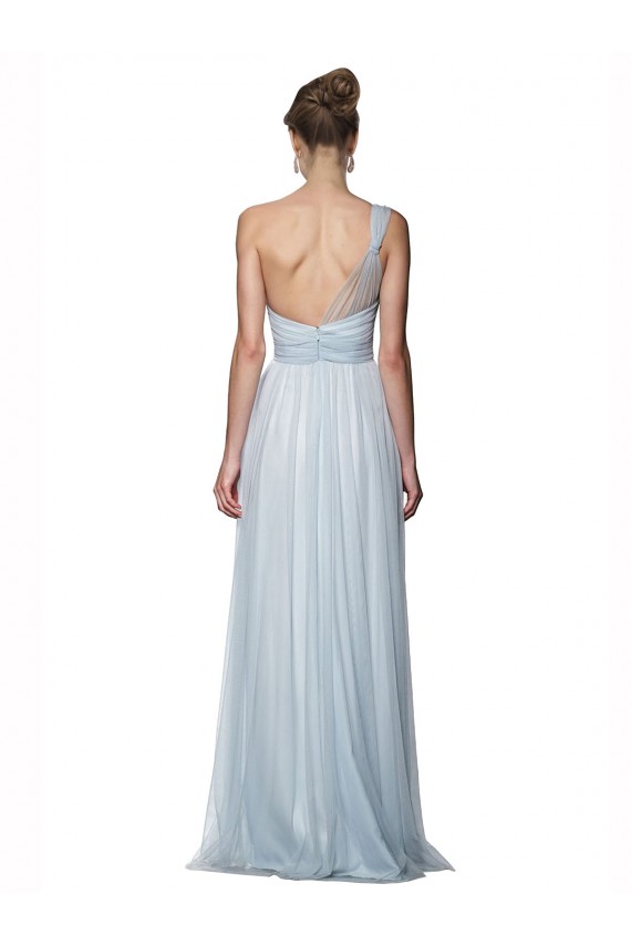 Mist Tulle One Shoulder Long Sleeveless Bridesmaid Dress Southampton