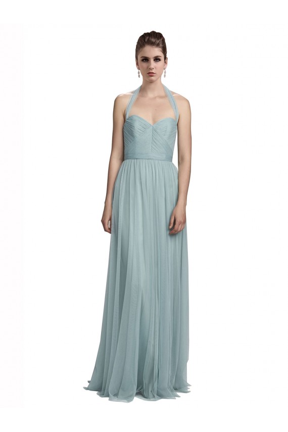 Tulle Halter Neck Long Sleeveless Bridal Party Dress / Evening Dress Southampton