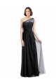 Black Tulle One Shoulder Long Sleeveless Bridesmaid Dress Southampton
