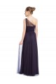 Black Tulle One Shoulder Long Sleeveless Bridesmaid Dress Southampton