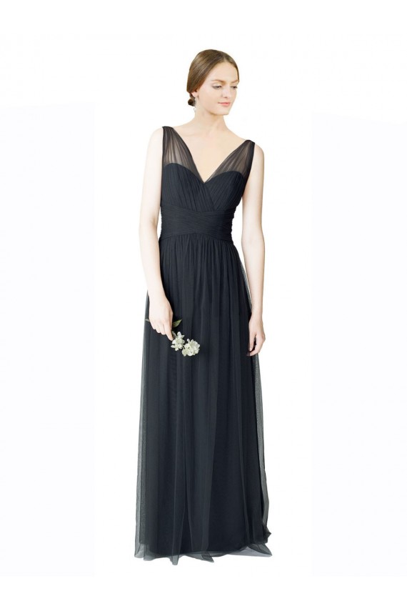 V-Back Tulle V-Neck Long Sleeveless Formal Dress / Bridesmaid Dress Southampton