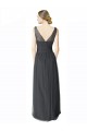 V-Back Tulle V-Neck Long Sleeveless Formal Dress / Bridesmaid Dress Southampton