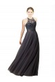 Open Back Tulle & Lace Sweetheart Long Sleeveless Bridesmaid Dress Southampton