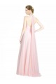Low Back Mint Green Tulle Spaghetti Straps Long Sleeveless Bridesmaid Dress Southampton