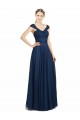 Low Back Tulle V-Neck Long Sleeveless Bridesmaid Dress Southampton