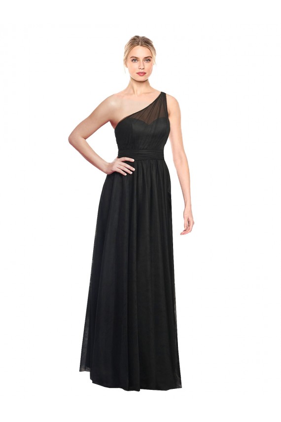 Tulle One Shoulder Long Sleeveless Bridesmaid Dress / Evening Dress Southampton