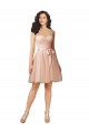 Keyhole Back Tulle & Lace Sweetheart Knee Length Cap Sleeves Bridesmaid Dress Southampton